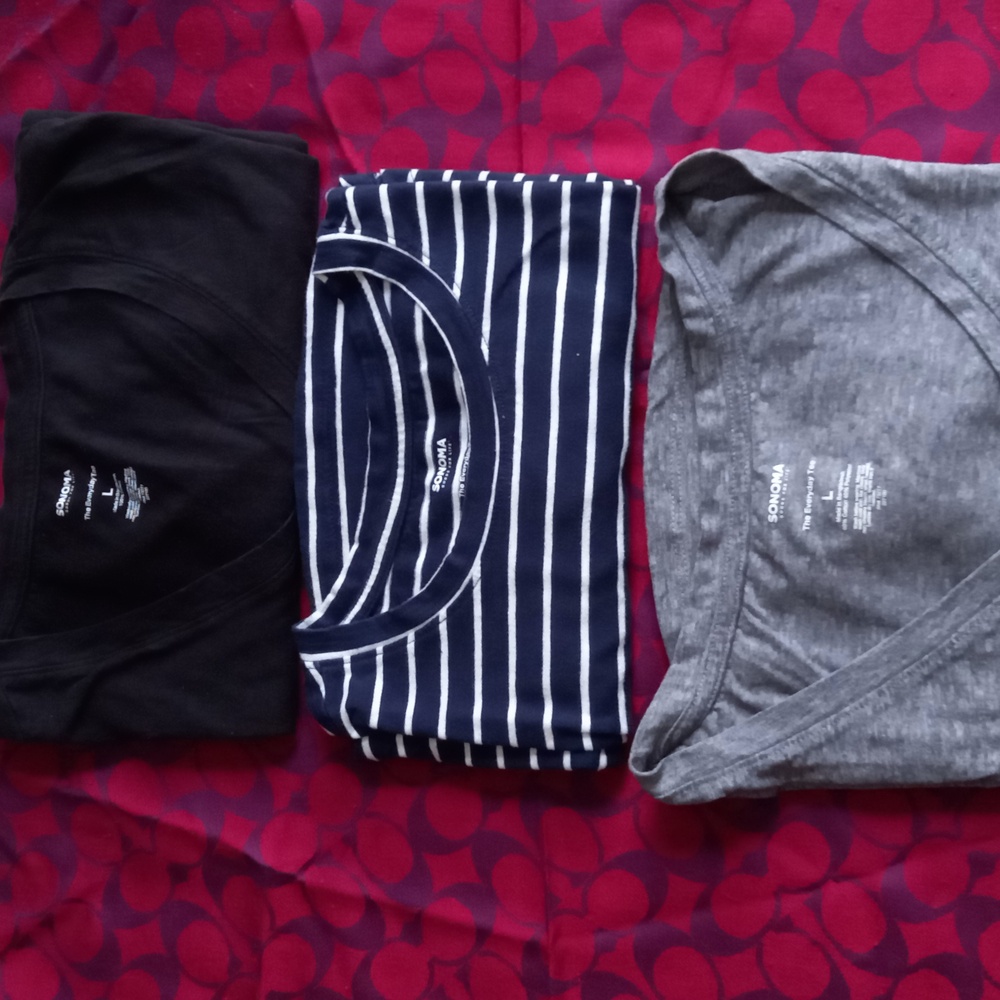 3 Tshirts Sonoma Size Large